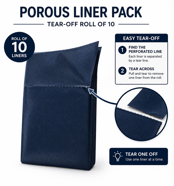 Porous Liners (Tear-off Roll of 10)